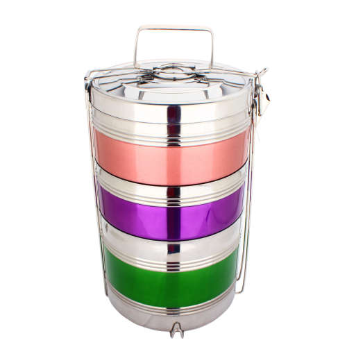 3 Layers Stainless Steel Food Container Carrier Lunch Box [ Second Hand ]