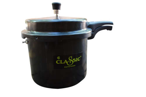 10L Hard Anodized Aluminium Pressure Cooker (10 Litre) Outer Lid - Black