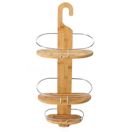Bamboo 3 Tier Shower Bathroom Caddy Rack Holder [Second hand, Please read]
