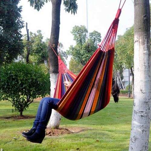 Comfortable Cotton Folding Hanging Hammock
