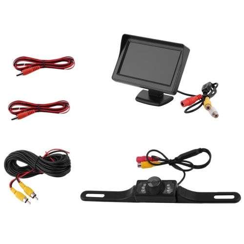 Car Rearview Reverse Backup Camera and 4.3" Screen Monitor