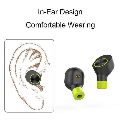 True Wireless Sports Stereo Bluetooth Earbuds In-Ear Headsets w/ HD Mic (Pair of 2)