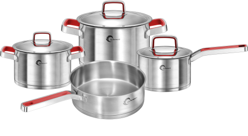 La Fermete 7 Piece Stainless Steel Cookware Pot set with Aluminium Core (Triple-Ply)
