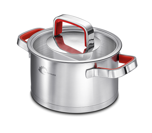 La Fermete 7 Piece Stainless Steel Cookware Pot set with Aluminium Core (Triple-Ply)