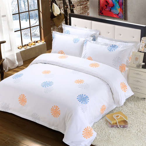 Hazlo 3 Piece Duvet Cover Set 100% Cotton - Colourful White Pattern (Single, Double, Queen, King)