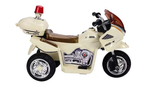 Battery Powered Ride-on Motorcycle Motorbike - Beige