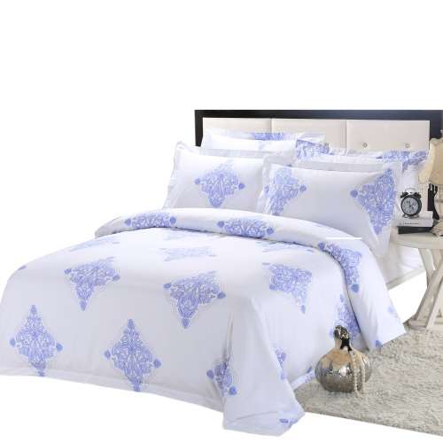 Hazlo 3 Piece Duvet Cover Set 100% Cotton - Colourful White Pattern (Single, Double, Queen, King)