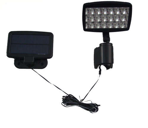 Solar LED Outdoor Wall Garden Flood Light (21 LEDS) with Day/Night Sensor