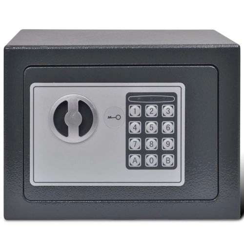 Electronic Digital Metal Safe Box with Keys - 4.5L (17 x 23 x 17cm)