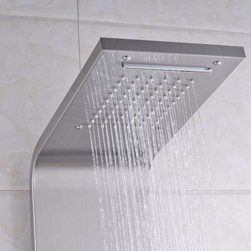 Nevenoe Rainfall Waterfall Shower Panel (5 Functions) - Silver