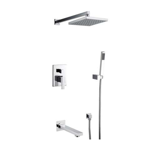 Nevenoe Rainfall Concealed Shower Set with Handheld Shower Head and Spout
