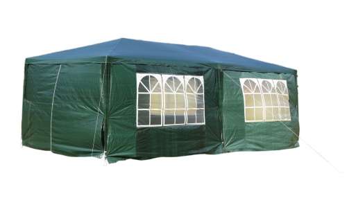 3 x 6m Gazebo Folding Tent Marquee with Side Walls - Blue [SECOND HAND]