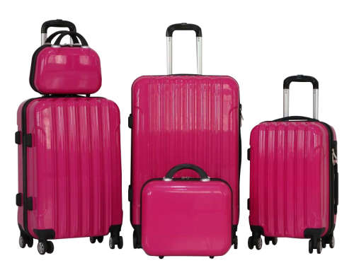 Hazlo 5 Piece ABS+PC Hard Luggage Set