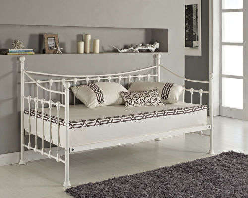 Armario Trestle Day Bed with Roll out Trundle Set - White [Second hand]