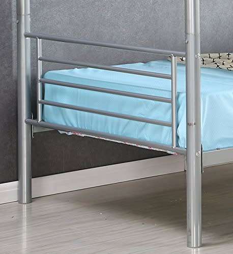 Hazlo Roma Single Over Metal Bunk Bed with Ladder - Modern Contemporary Style