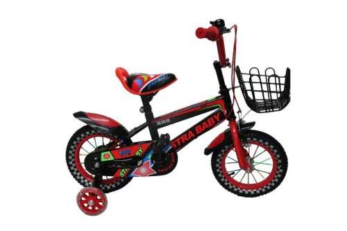 16 inch Kids Bicycle Bike with Training wheels, Bottle and Front Basket - Green