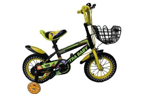 16 inch Kids Bicycle Bike with Training wheels, Bottle and Front Basket - Green