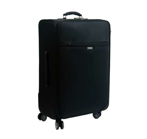 2 Piece PU Leather Trolley Luggage Bag Set - Black [Second hand] PLEASE READ