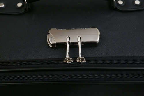 2 Piece PU Leather Trolley Luggage Bag Set - Black [Second hand] PLEASE READ