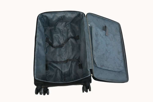 2 Piece PU Leather Trolley Luggage Bag Set - Black [Second hand] PLEASE READ
