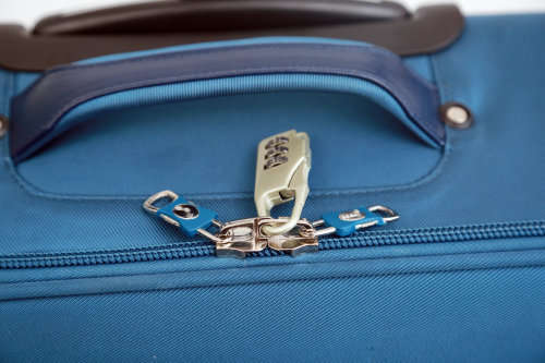 Travel Cabin Laptop Briefcase Luggage bag with Trolley and Wheels - Blue