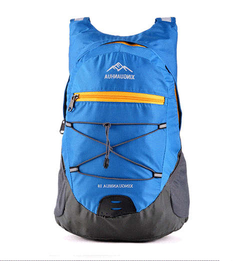 Lightweight Folding Backpack Bag - 18L with Zipper Pouch (Travel, Sport, Leisure, Outdoor)