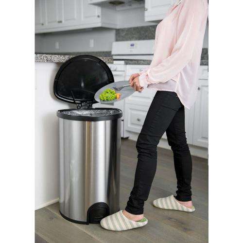 NineStars 50L Automatic Tap Sensor Stainless Steel Kitchen Dustbin