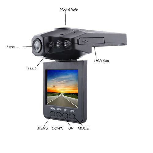 2.5" Car Dash Camera with LCD and Night Vision (Vehicle Video/Camera Recorder) [Faulty]