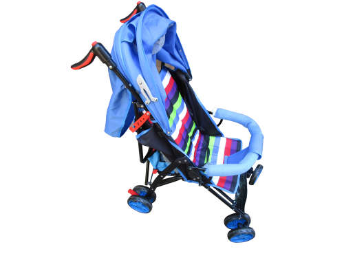Baby Stroller Pram with Multi-position Reclining Backrest - Blue