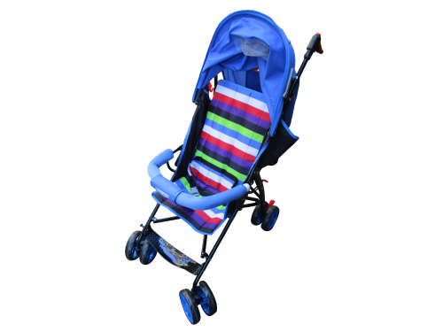 Baby Stroller Pram with Multi-position Reclining Backrest - Blue