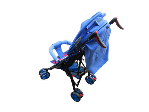 Baby Stroller Pram with Multi-position Reclining Backrest - Blue