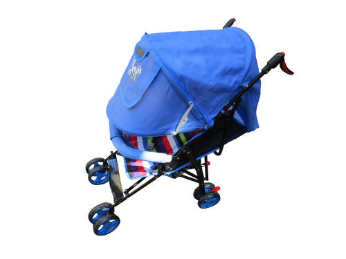 Baby Stroller Pram with Multi-position Reclining Backrest - Blue