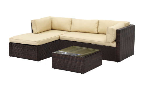 Cadenza Wicker Outdoor Sectional Living Sofa Patio Set