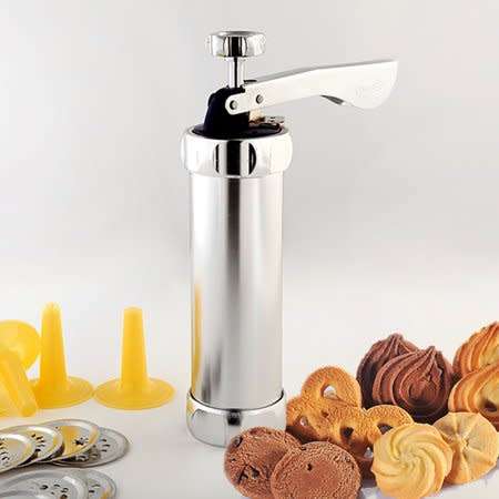 Stainless Steel Cookie Pasta Kitchen Press With 20 Mold Discs