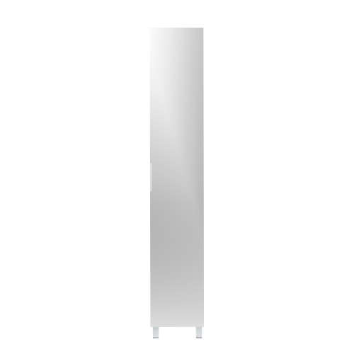 Floor Standing Mirrored Bathroom Cabinet with 6 Shelves - White [Second Hand]
