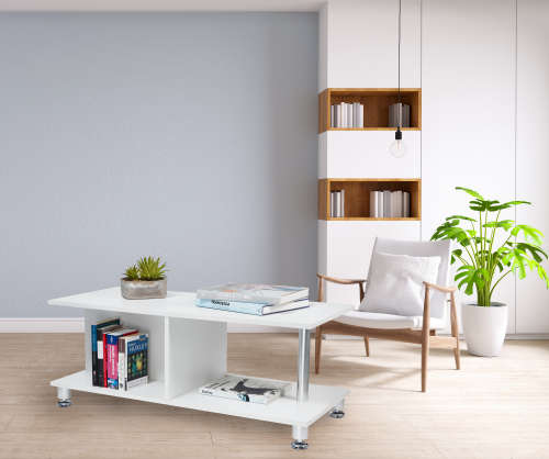 Stylish Modern Coffee Table - White [Second Hand]
