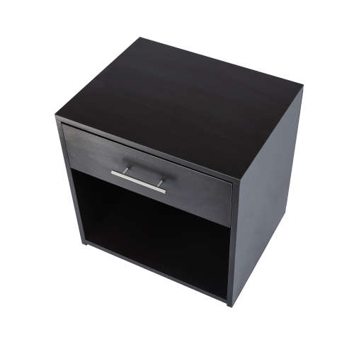 Nightstand Side Table Pedestal With Drawer - Wenge