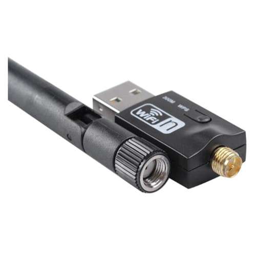Nevenoe USB Wireless Wifi Adapter Receiver With 5dbi Antenna And WPS - 300Mbps