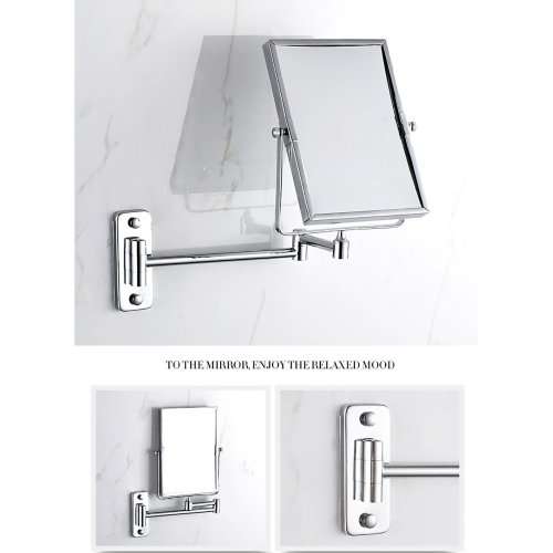 Flexible Extendable Shower Mirror - 17cm Rectangle
