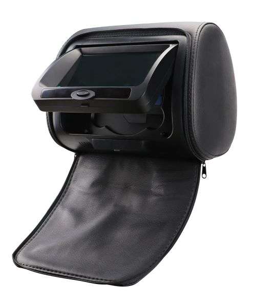 Set of 2 Car DVD Headrest - 7" Screen, USB, Game, Video, MP4, DVD - Black [Second hand]