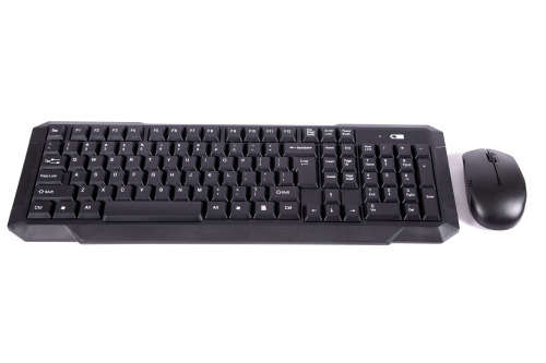 Wireless Keyboard & Mouse Combo for Computers, Laptops, Tablets - Black