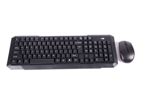 Wireless Keyboard & Mouse Combo for Computers, Laptops, Tablets - Black