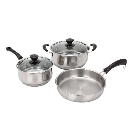 5 Piece Stainless Steel Cookware Pot set [ SECOND HAND ]