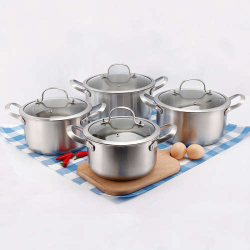 8 Piece Premium Stainless Steel Cookware Pot set - SS 304 - Second Hand