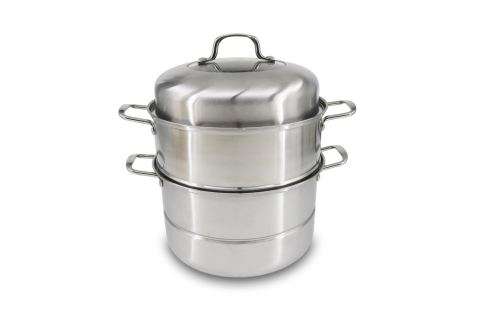 Stainless Steel Multi layer Steamer Cookware Pot with 2 Steamer Plate [Second hand]