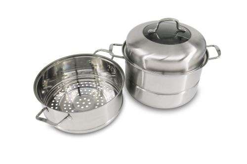 Stainless Steel Multi layer Steamer Cookware Pot with 2 Steamer Plate [Second hand]