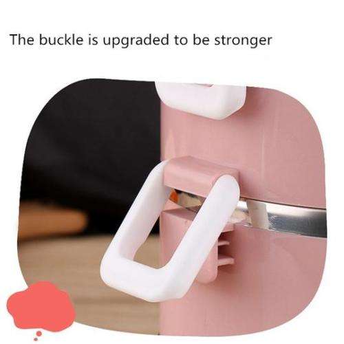 3 Layers Insulated Stainless Steel Lunch Box Food Container with Lock Clip - Blue