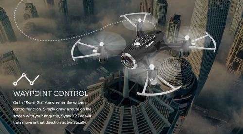Syma X22W Smart Drone Quadcopter with HD Camera, WiFI FPV Real-time Live Viewing (Second hand) Black