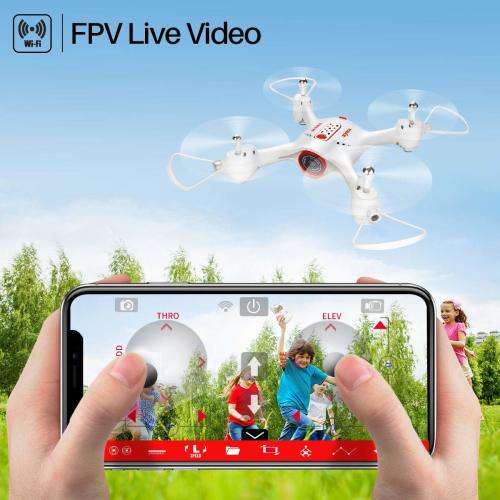 Syma X23W Smart Drone Quadcopter with HD Camera, WiFI FPV Real-time Live Viewing