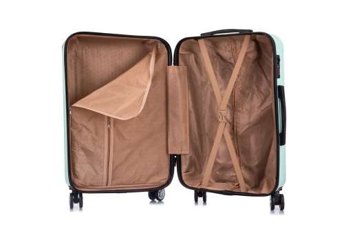 Hazlo 3 Piece Trolley ABS Hard Luggage Bag Set (Small, Medium, Large) - Green